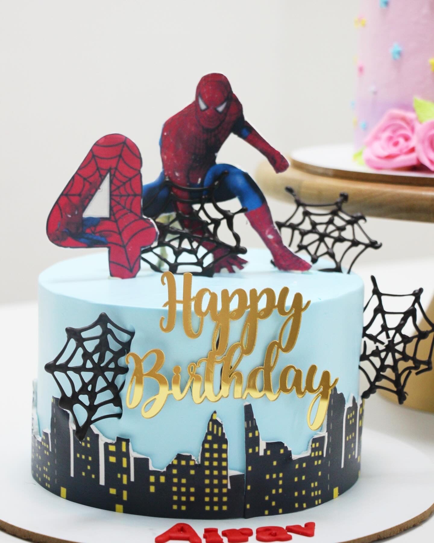 Urban Defender: Web-Slinger Cityscape Birthday Cake