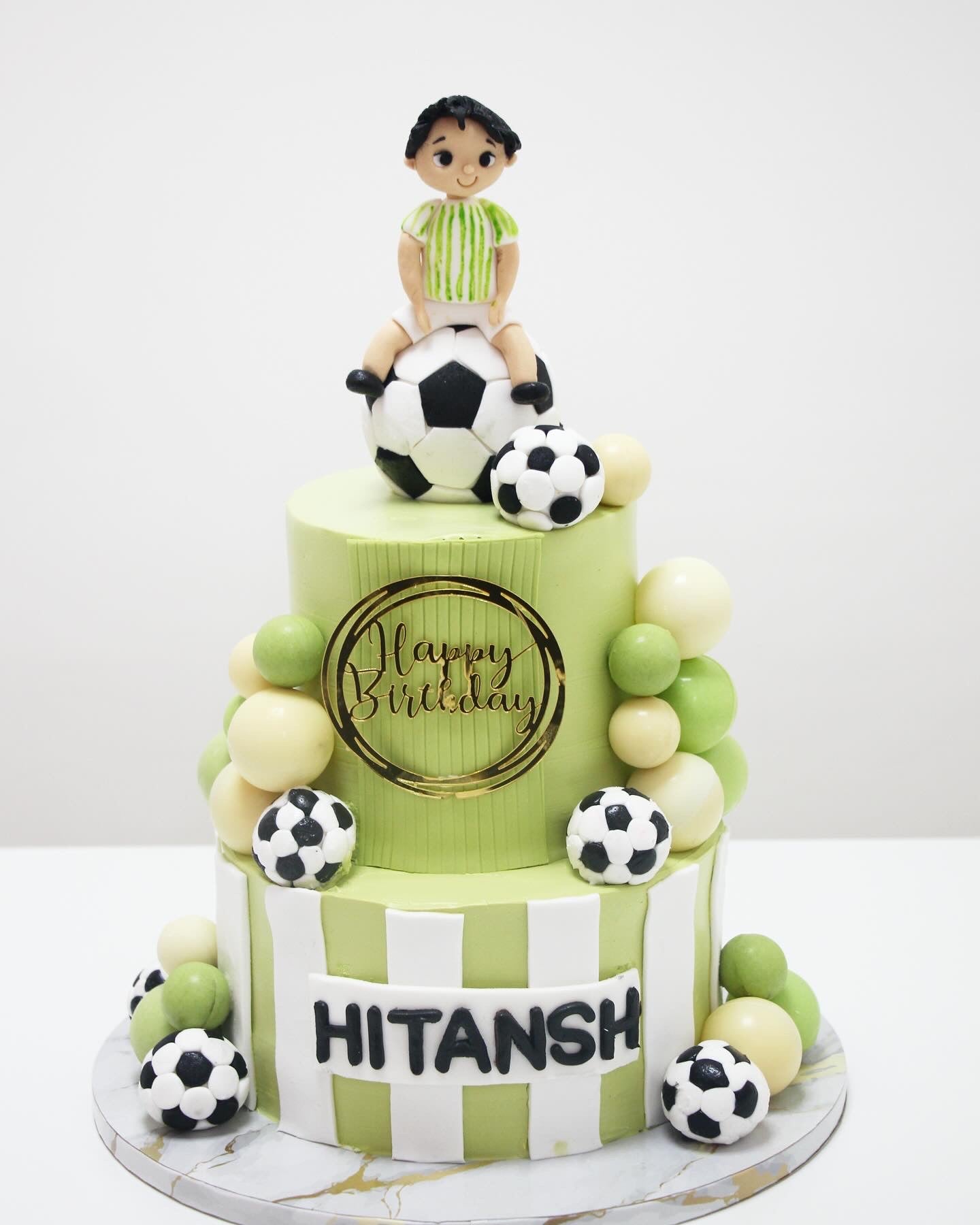 Star Striker Personalized Football Cake