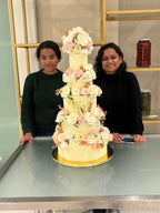 Eternal Romance: Four-Tier Cascading Rose Wedding Cake