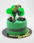 Incredible Hulk Smash Cake
