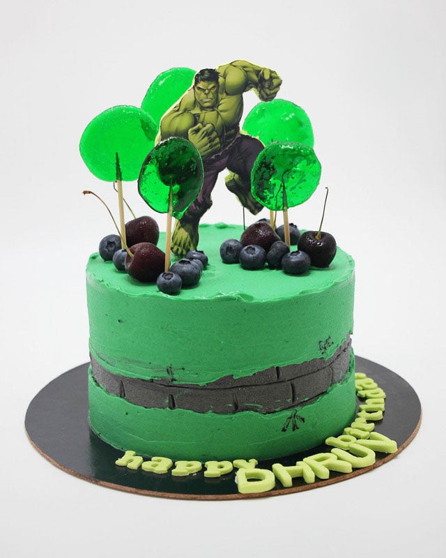 Incredible Hulk Smash Cake