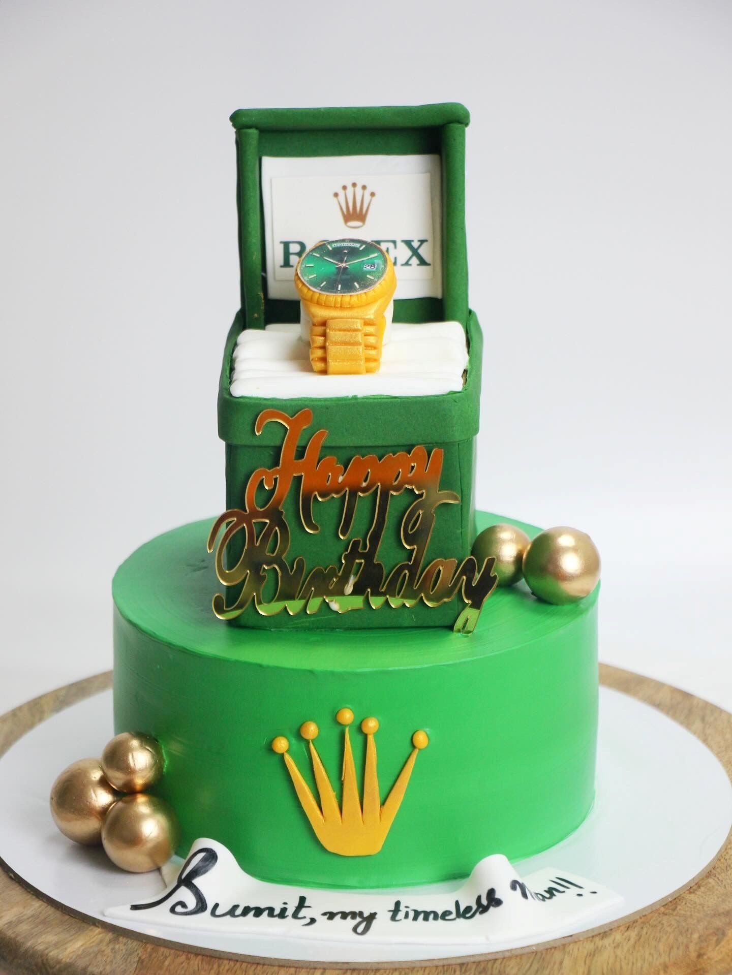 Luxury Rolex Watch Theme Birthday Cake