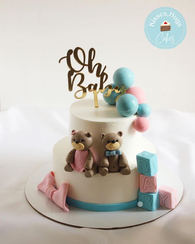 Cute Pastel Baby Theme Celebration Cake