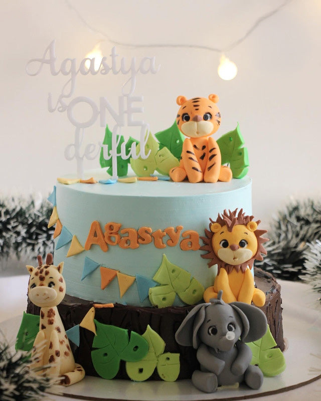 Wild One Jungle Safari Cake