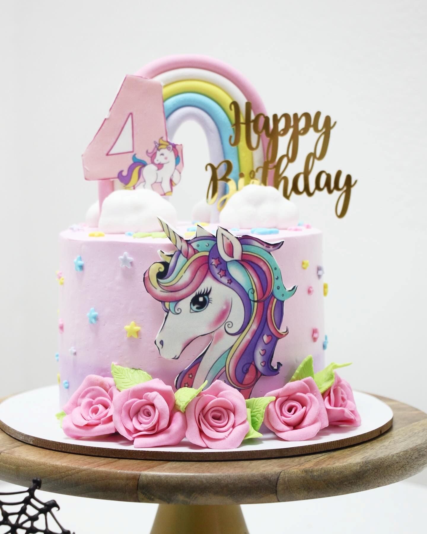 Magical 4th Birthday Cake for Girls