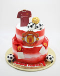 Manchester United Football Theme Cake