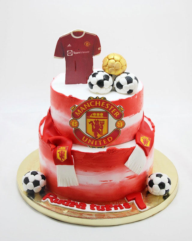 Manchester United Football Theme Cake