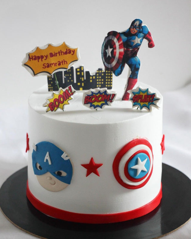 Captain America Superhero Cake