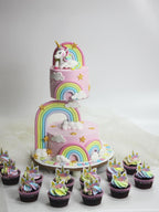 Gravity-Defying Rainbow Unicorn Dream Cake