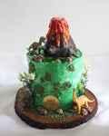 Dinosaur Volcano Adventure Cake