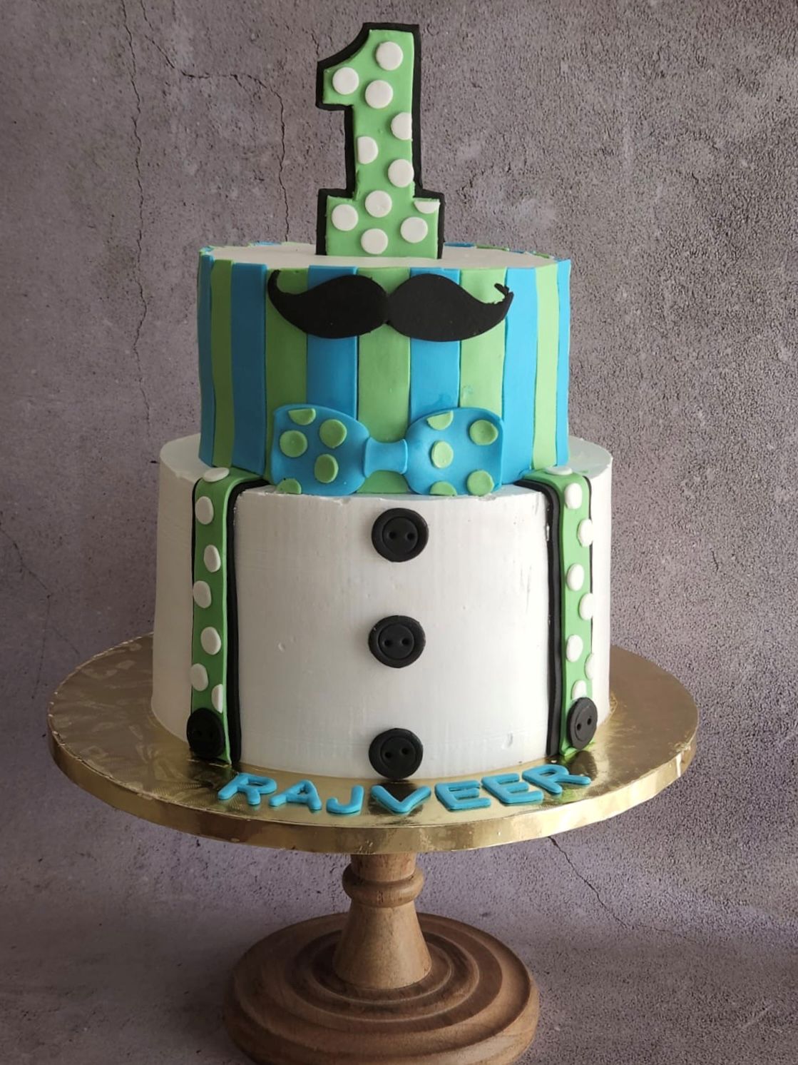 Little Gentleman First Birthday Cake