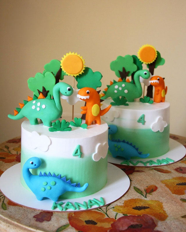 Dinosaur Friends Birthday Cake