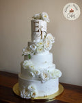 Four-Tier Luxury Monogram Cake