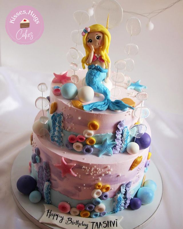 Under the Sea Girls Celebration Cake