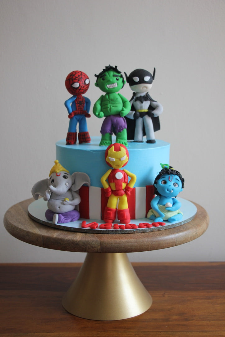 Superhero & Little Legends Theme Cake
