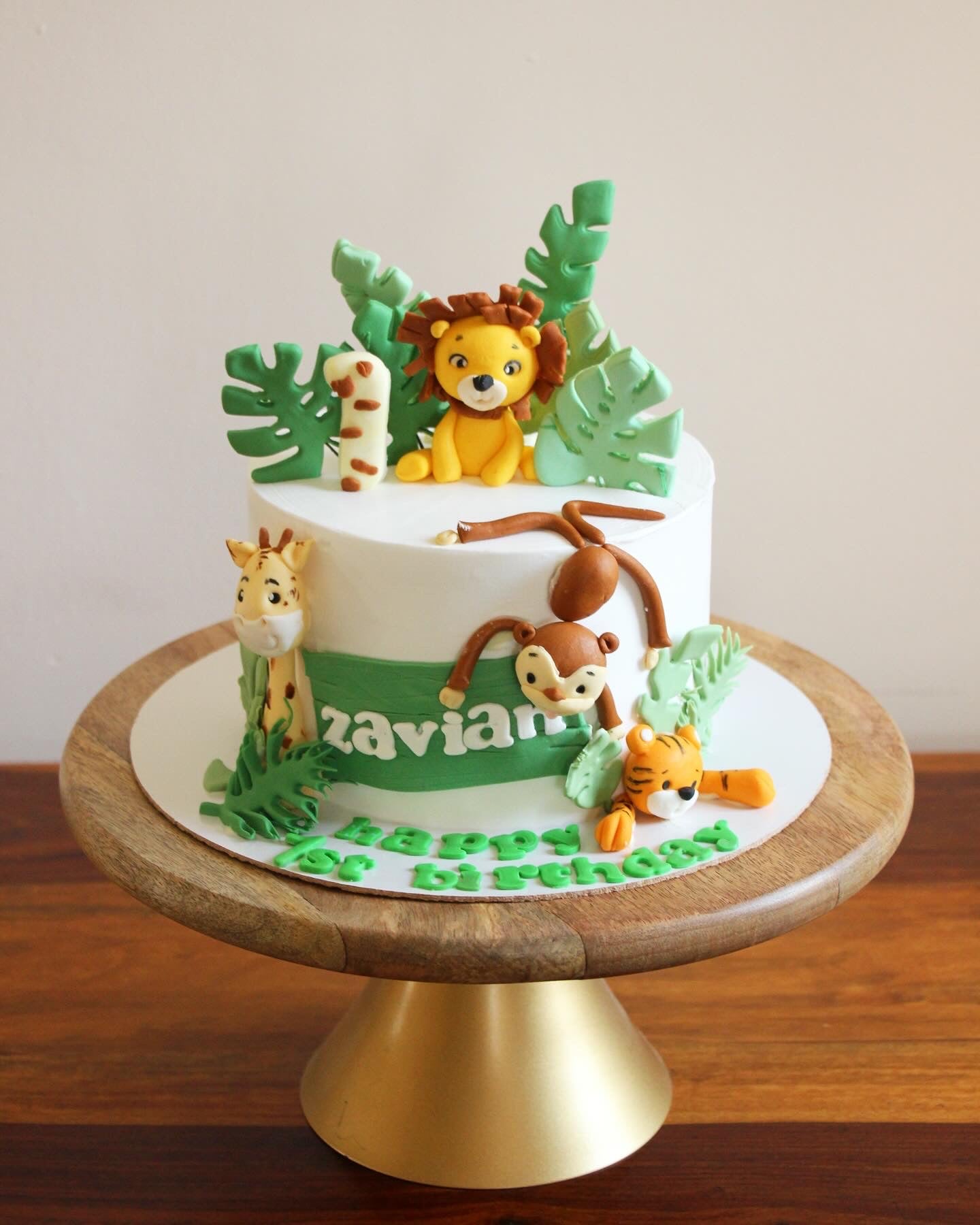 Wild One First Birthday Safari Cake