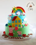 Peppa Pig 4th Birthday Cake – Rainbow Peppa Pig Kids Theme Cake