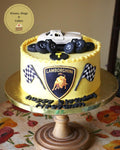 Lamborghini Car Theme Birthday Cake