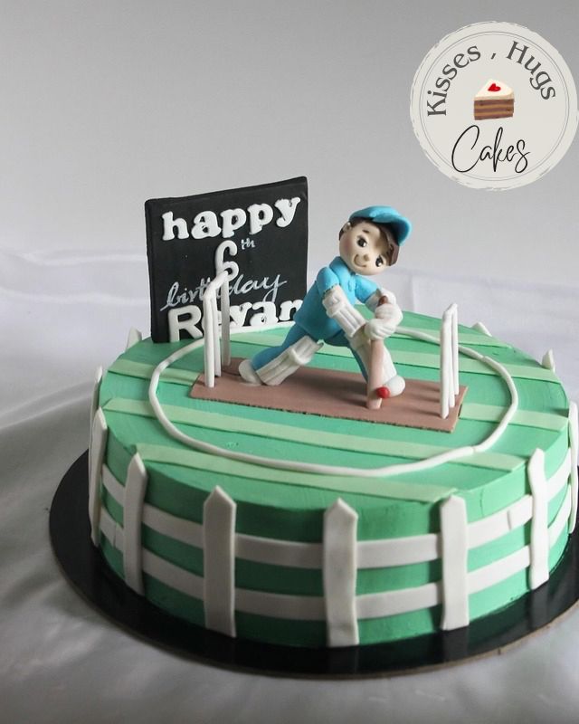 Cricket Stadium Theme Birthday Cake