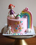 Pastel Rainbow Unicorn Theme Cake