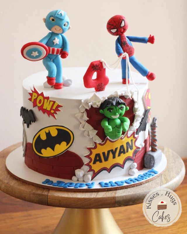 Avengers & Spiderman Cake for Kids