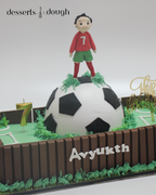 Golden Goal football Field Cake