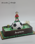 Golden Goal football Field Cake