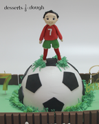 Golden Goal football Field Cake