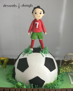 Golden Goal football Field Cake