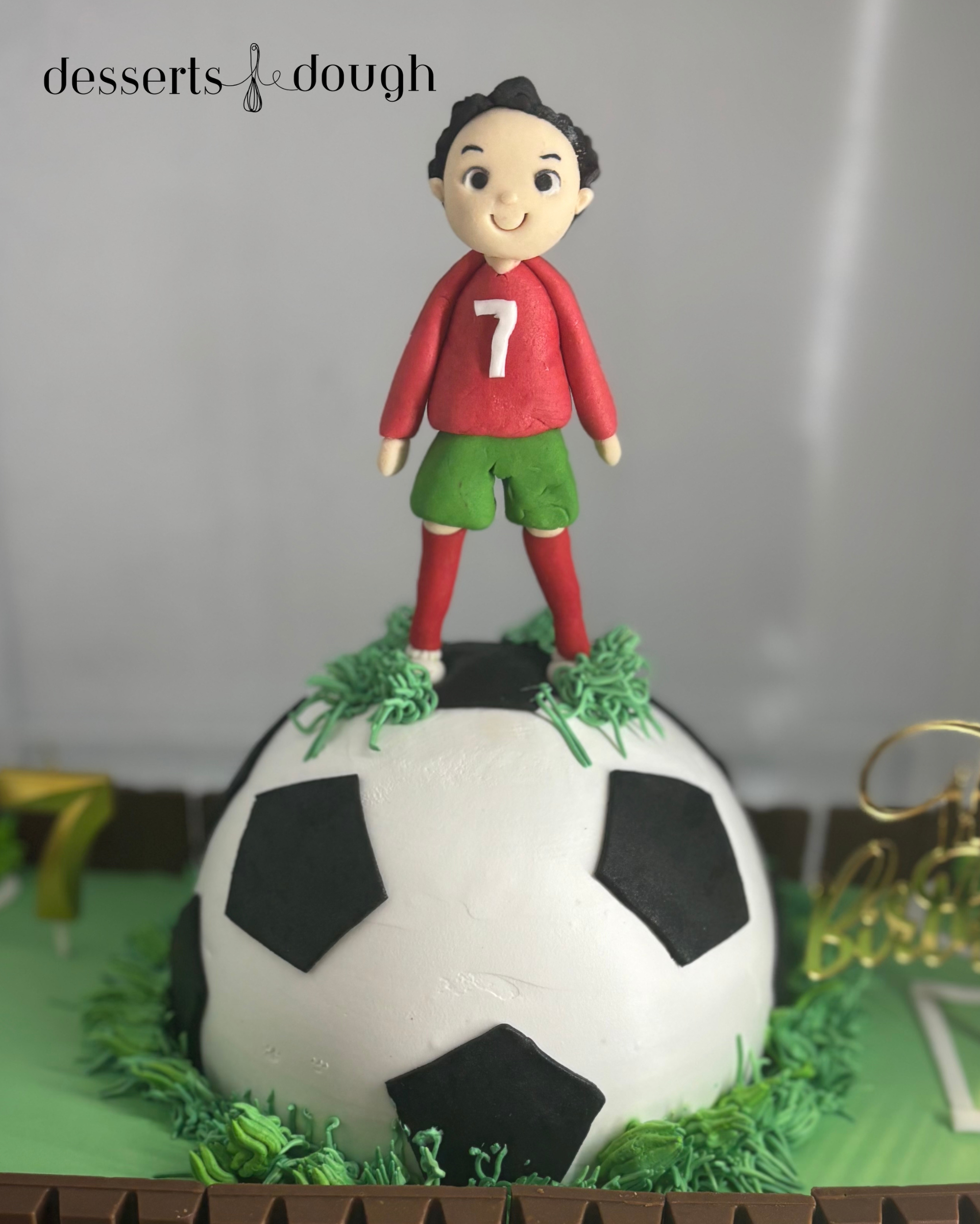 Golden Goal football Field Cake