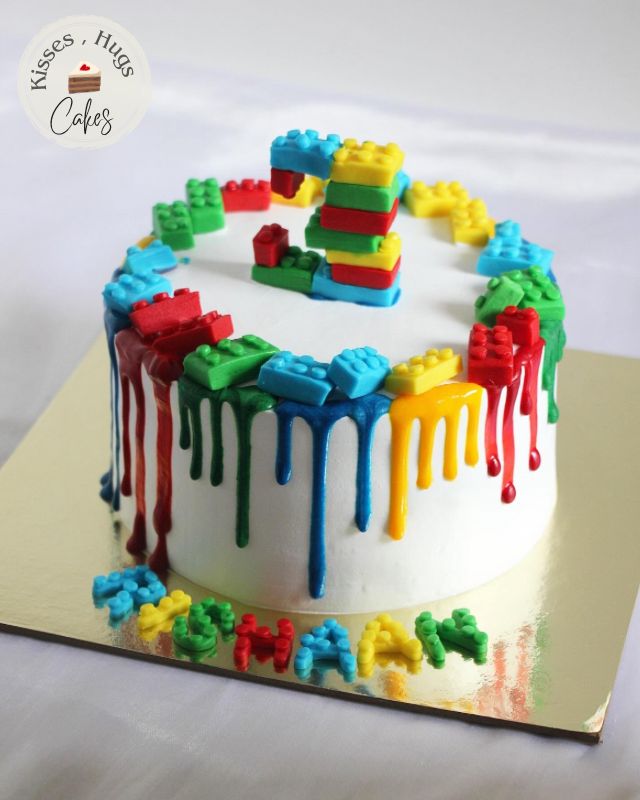 Lego Theme 7th Birthday Cake
