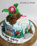 Cute Garden Lover Celebration Cake