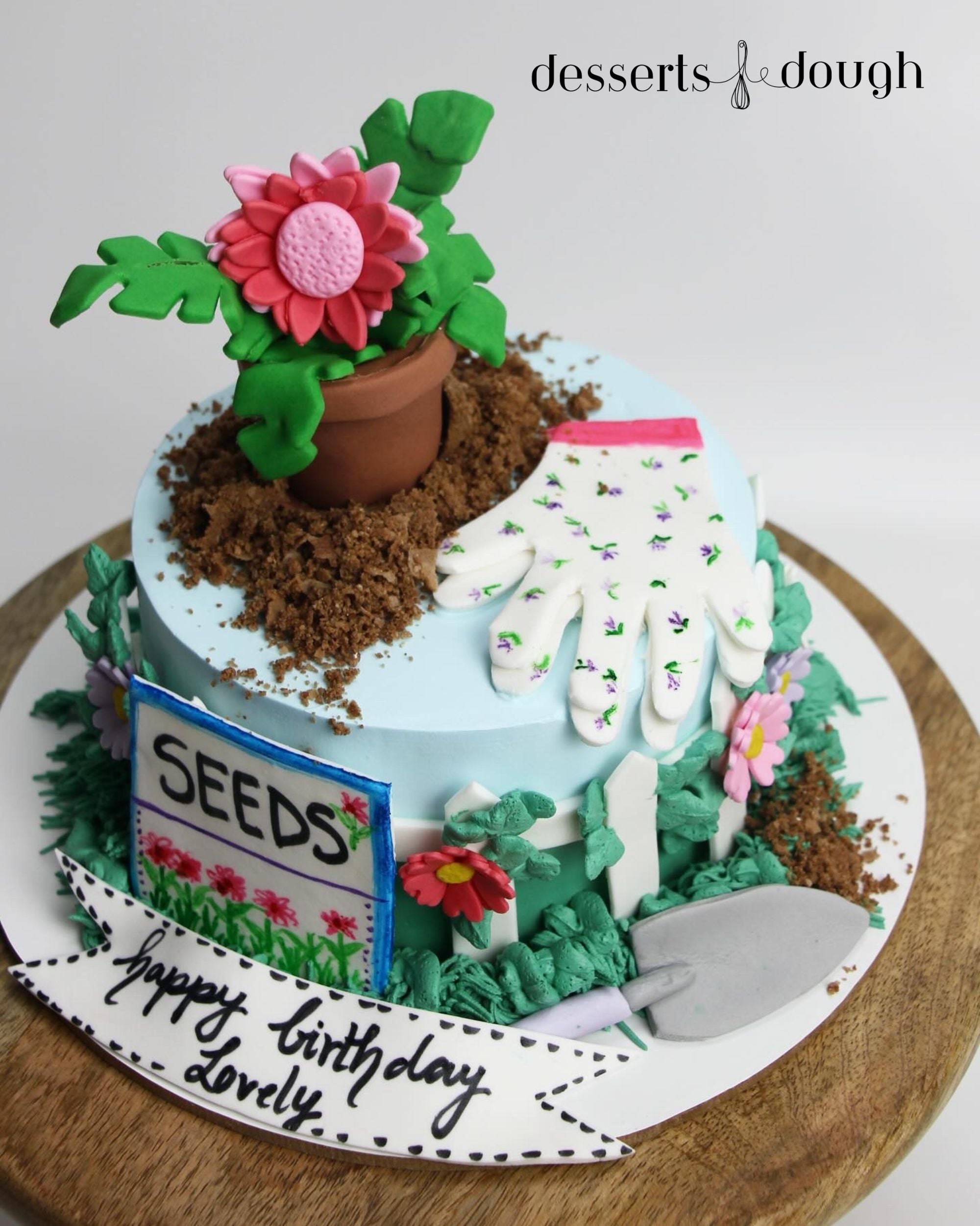 Cute Garden Lover Celebration Cake