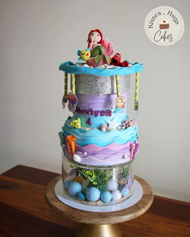 Little Mermaid Theme Birthday Cake – Ariel Under the Sea Cake