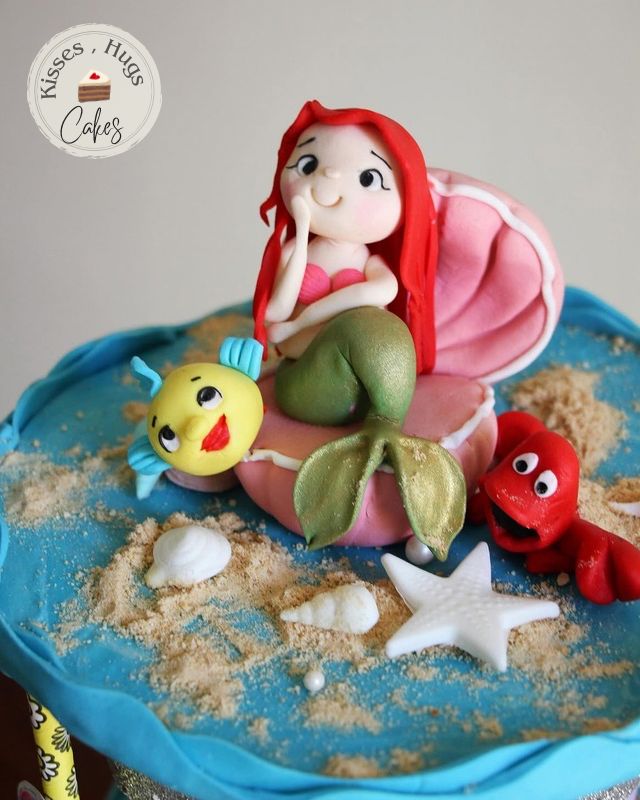 Little Mermaid Theme Birthday Cake – Ariel Under the Sea Cake
