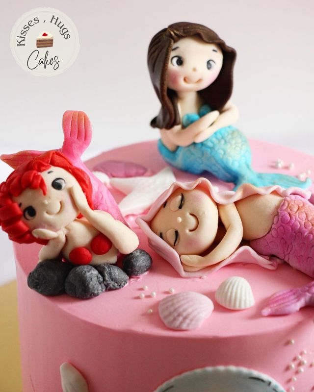 Cute Mermaid Kids Birthday Cake