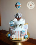 Hot Air Balloon Baby Birthday Cake