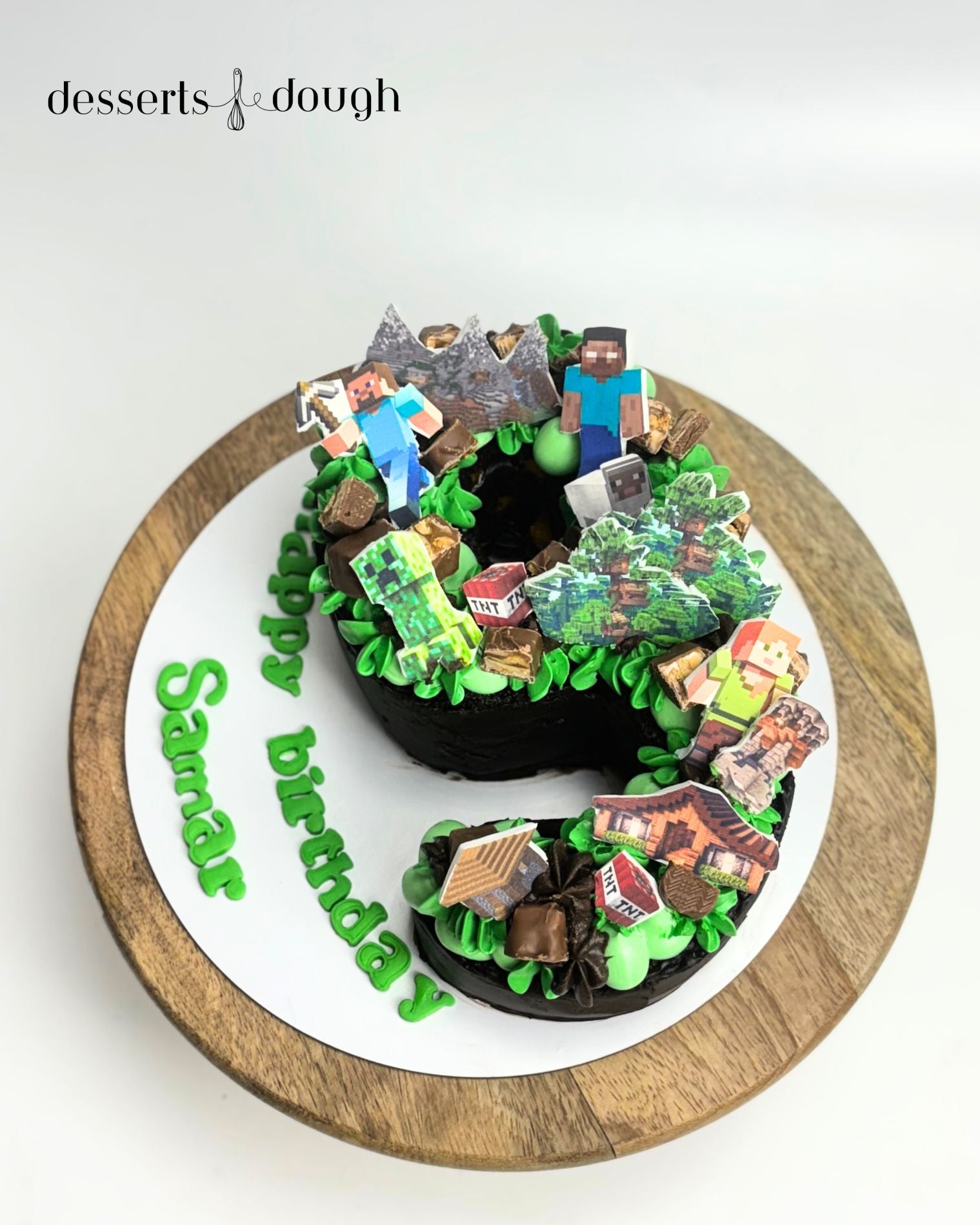Minecraft Number Cake – Gaming Theme Kids Birthday Cake