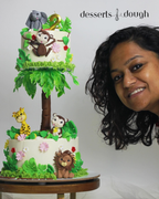 Gravity-Defying Safari Treehouse Adventure Cake
