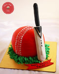 Cricket Ball and Bat Cake