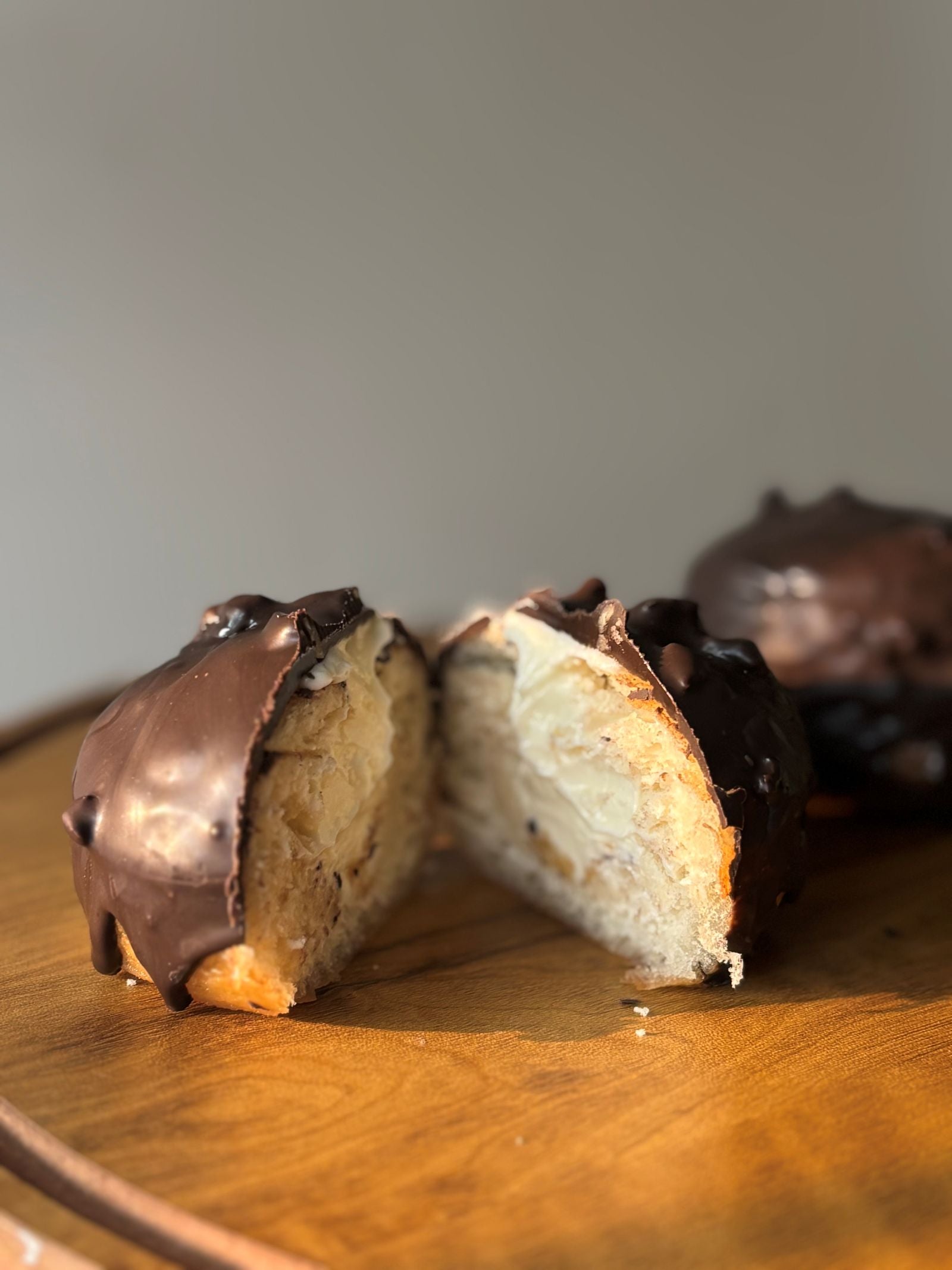Chocolate Cream Filled Brioche Donut | Fresh Gourmet Donut