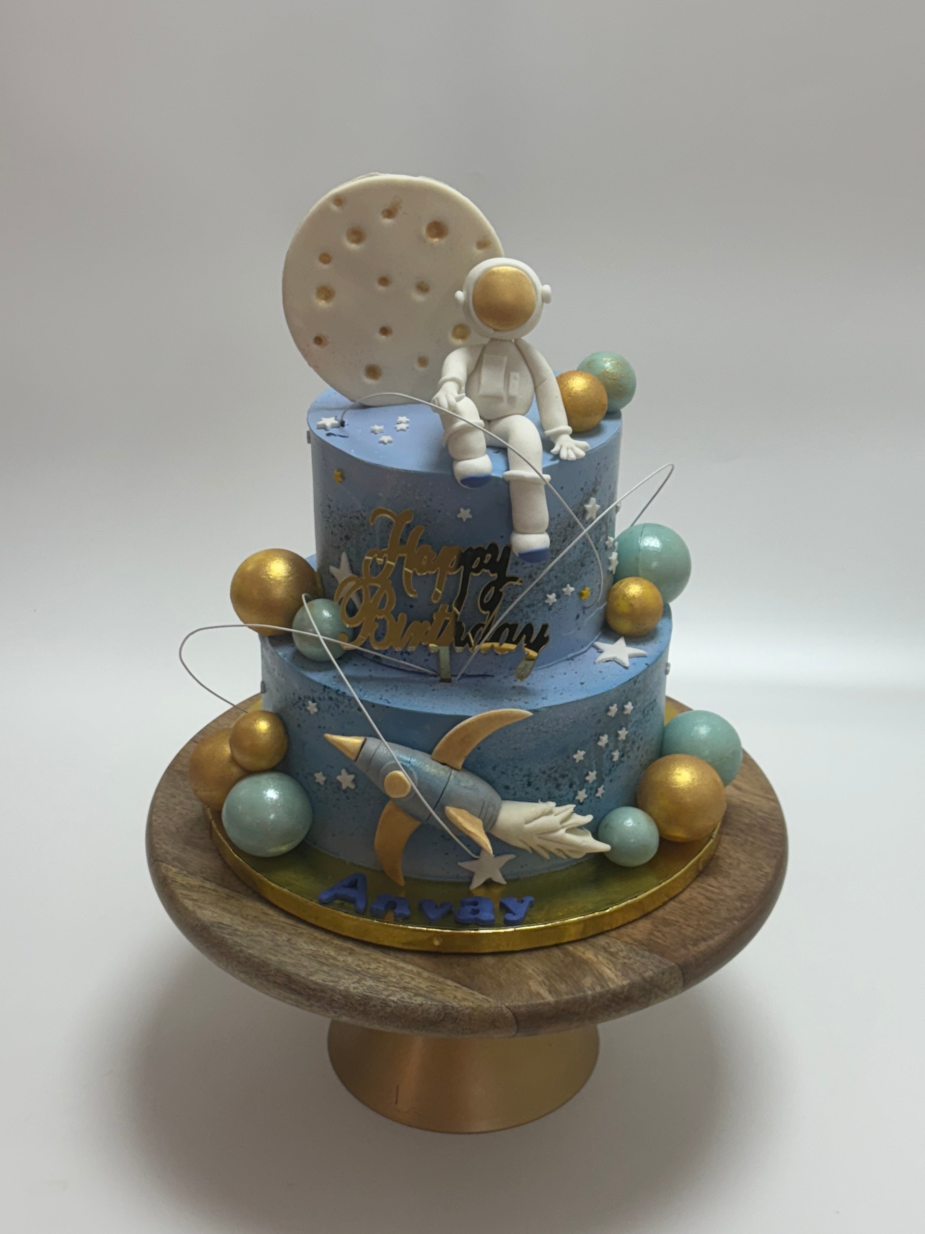 Fly Me to the Moon Astronaut Space Adventure Cake