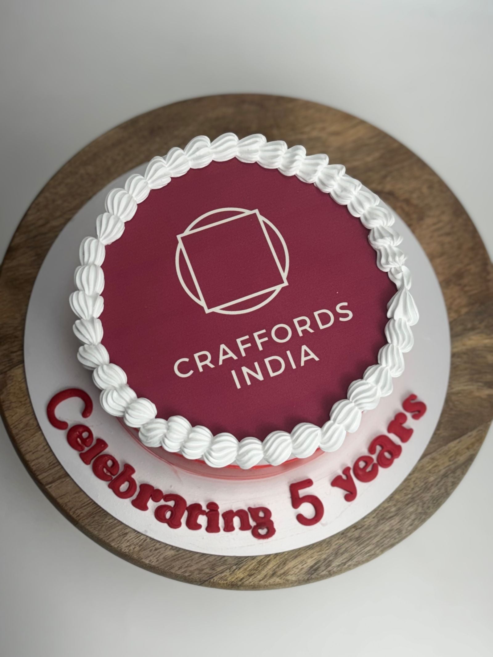 Corporate Milestone Cake with Custom Logo | Business Anniversary Celebration Cake