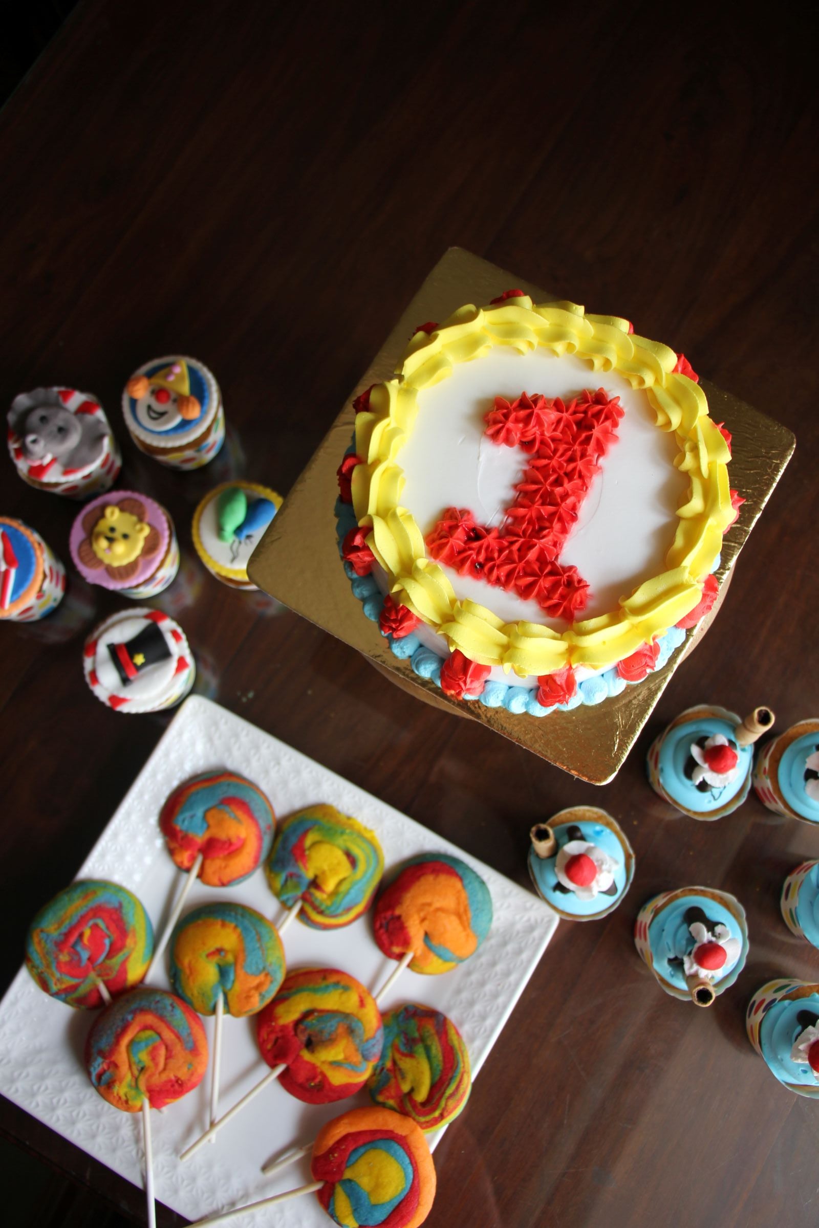 Colorful Circus Theme Dessert Table | Custom Birthday Cake & Treats