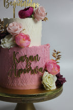 New Beginnings Two-Tier Textured Rose Cake