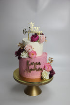 New Beginnings Two-Tier Textured Rose Cake