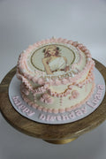 Elegant Vintage Pink Celebration Cake