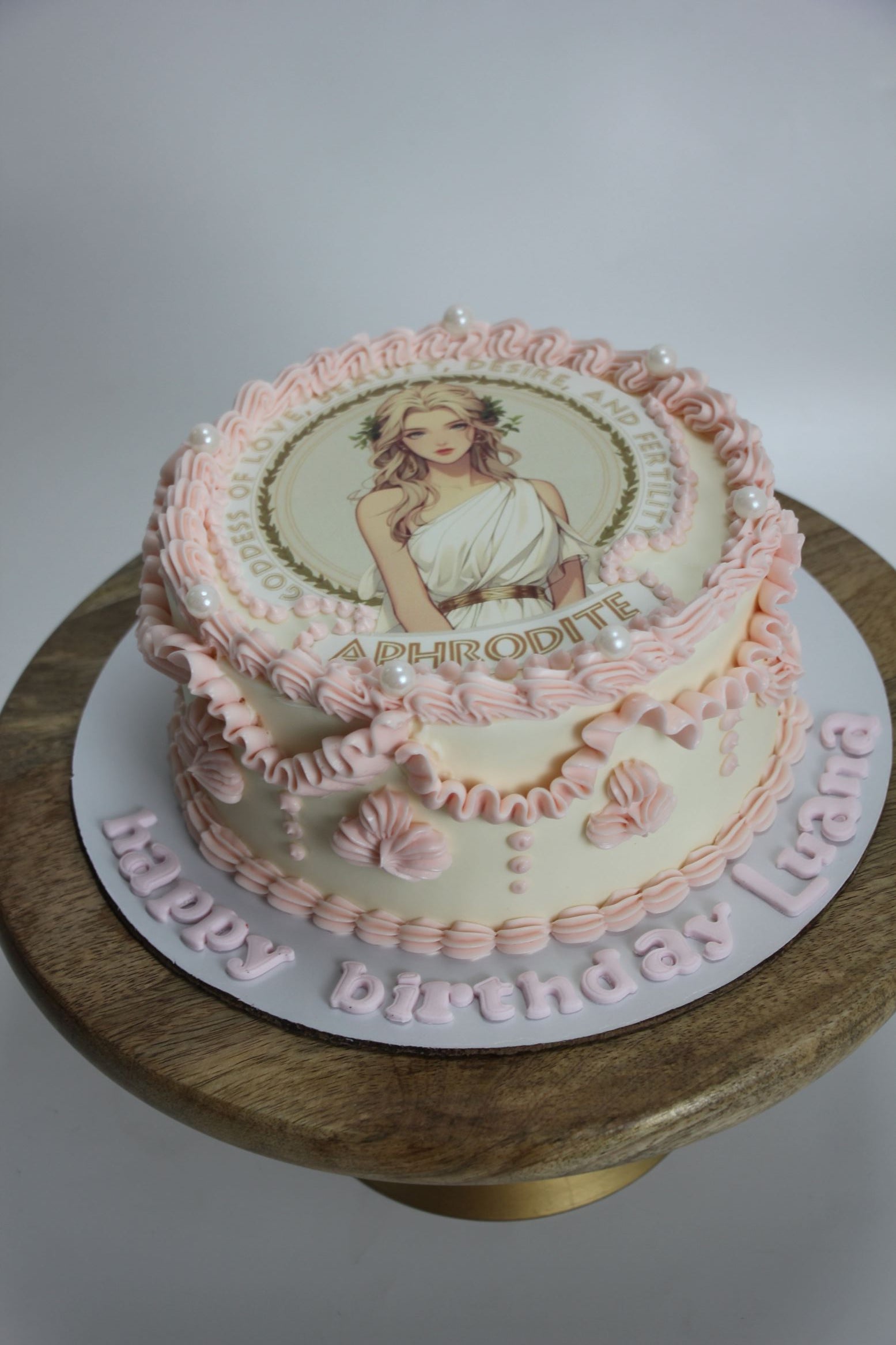 Elegant Vintage Pink Celebration Cake