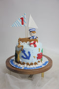 Nautical Sailor First Birthday Cake