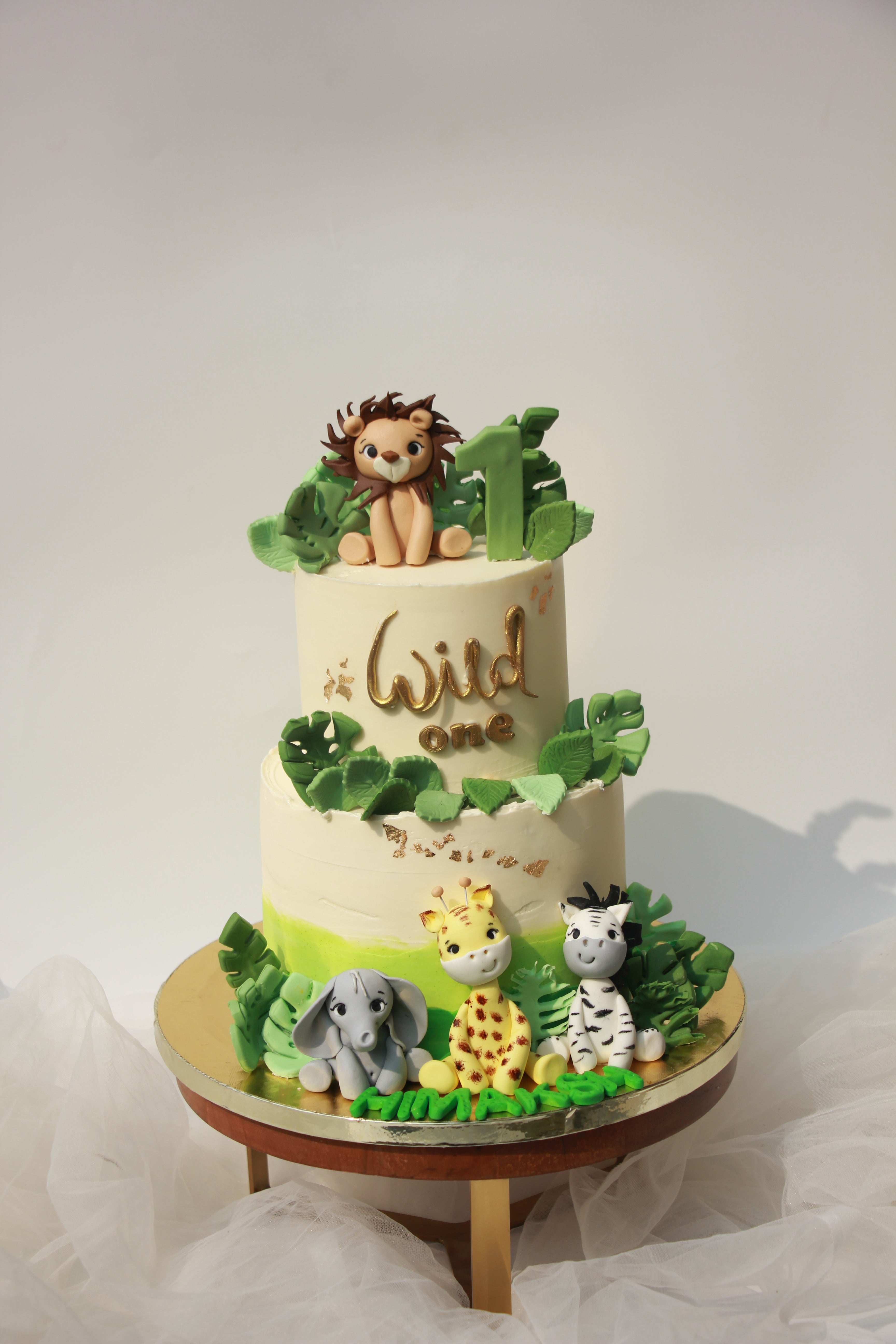 Majestic "Wild One" Two-Tier Safari Cake